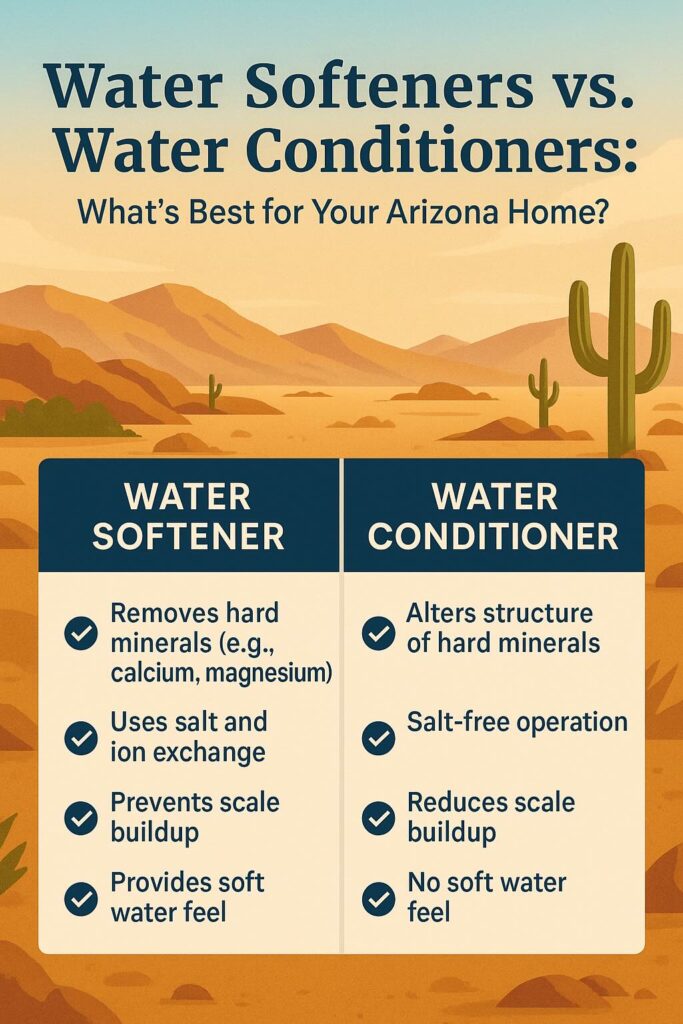 water softener vs water conditioners in Arizona 