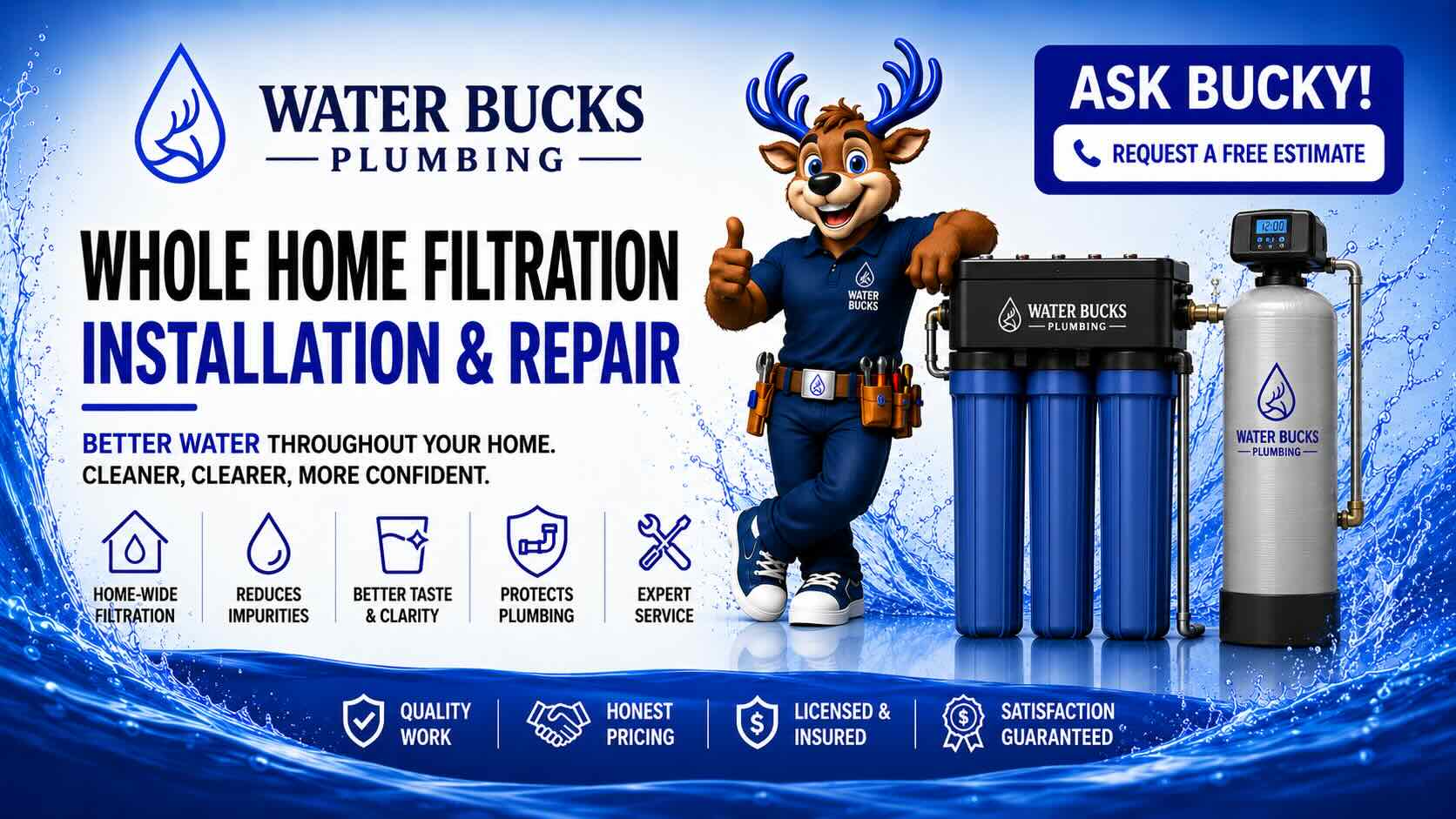 home whole filtration Water Bucks Plumbing